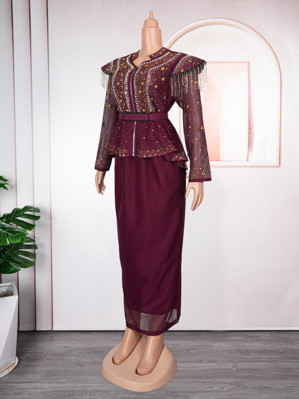 African Clothes for Women 2 PCS Sets Tops And Skirts Suits