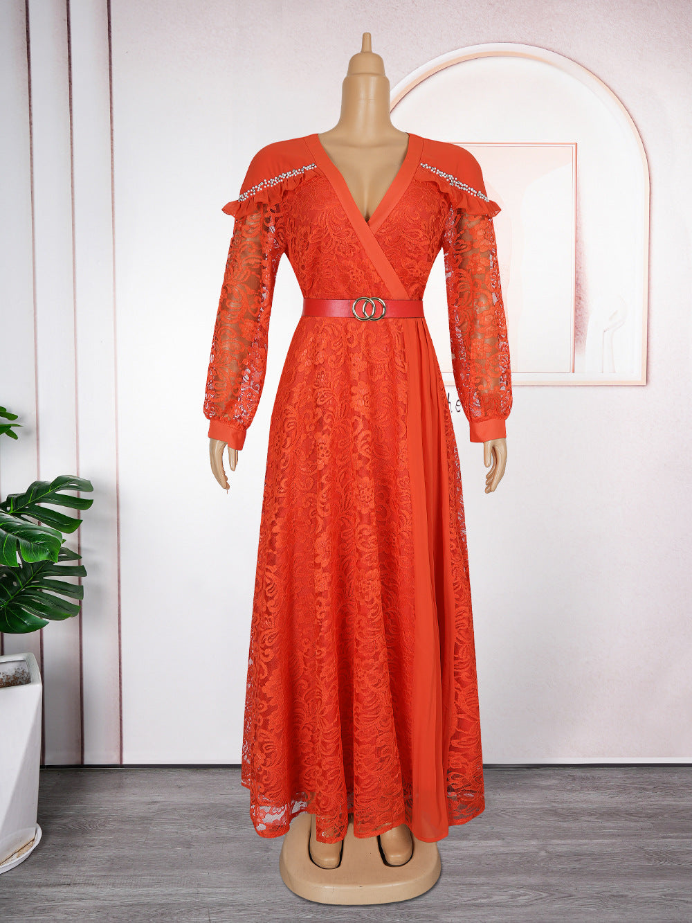 Lace Plus Size African Party Dresses for Women 2025