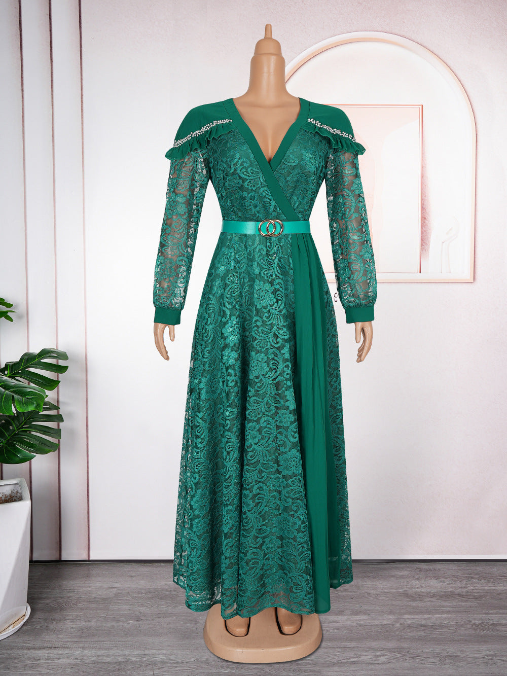 Lace Plus Size African Party Dresses for Women 2025