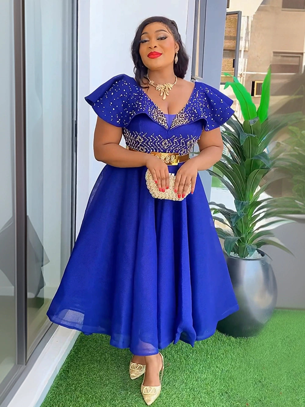2024 New Collection: Plus Size African Wedding Party Dresses