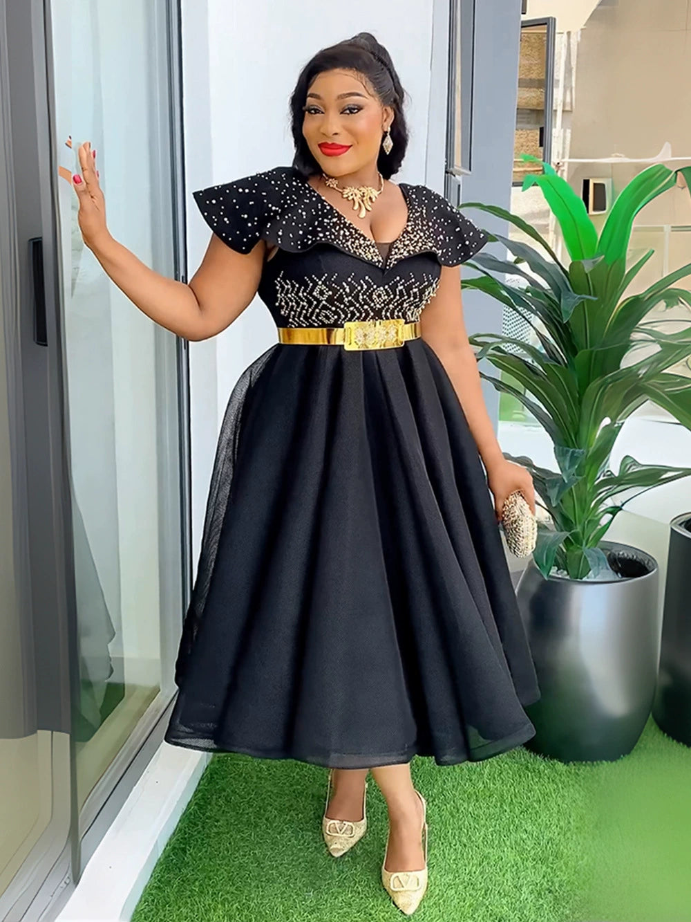2024 New Collection: Plus Size African Wedding Party Dresses