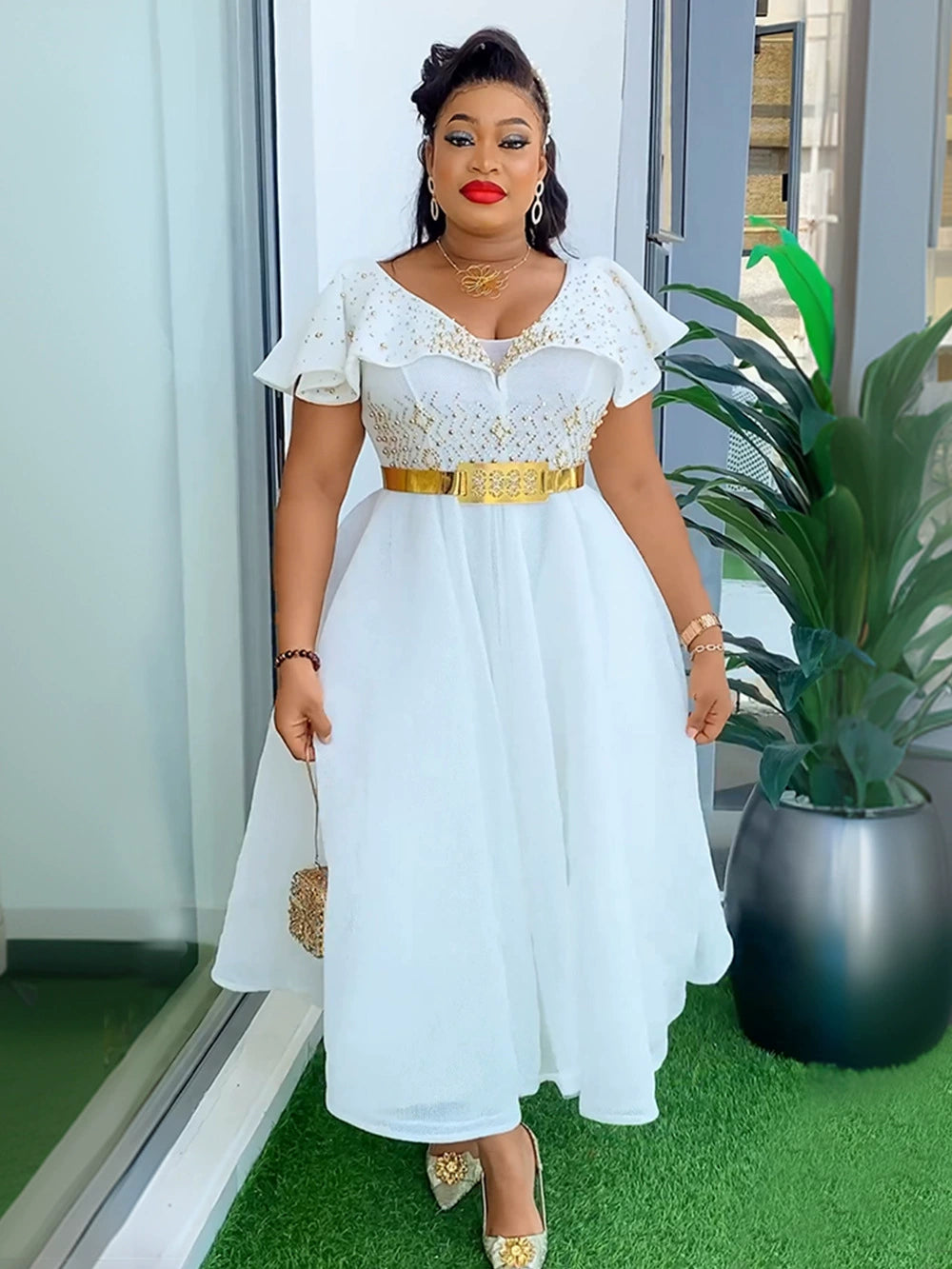 2024 New Collection: Plus Size African Wedding Party Dresses