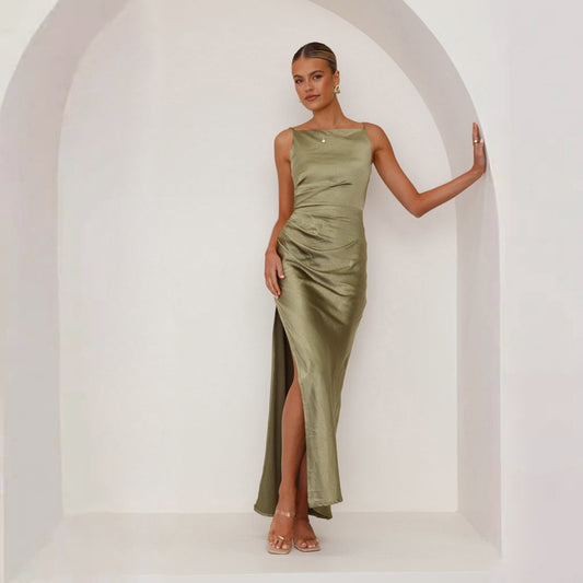 Bridesmaid Maxi Dress - Olive Green
