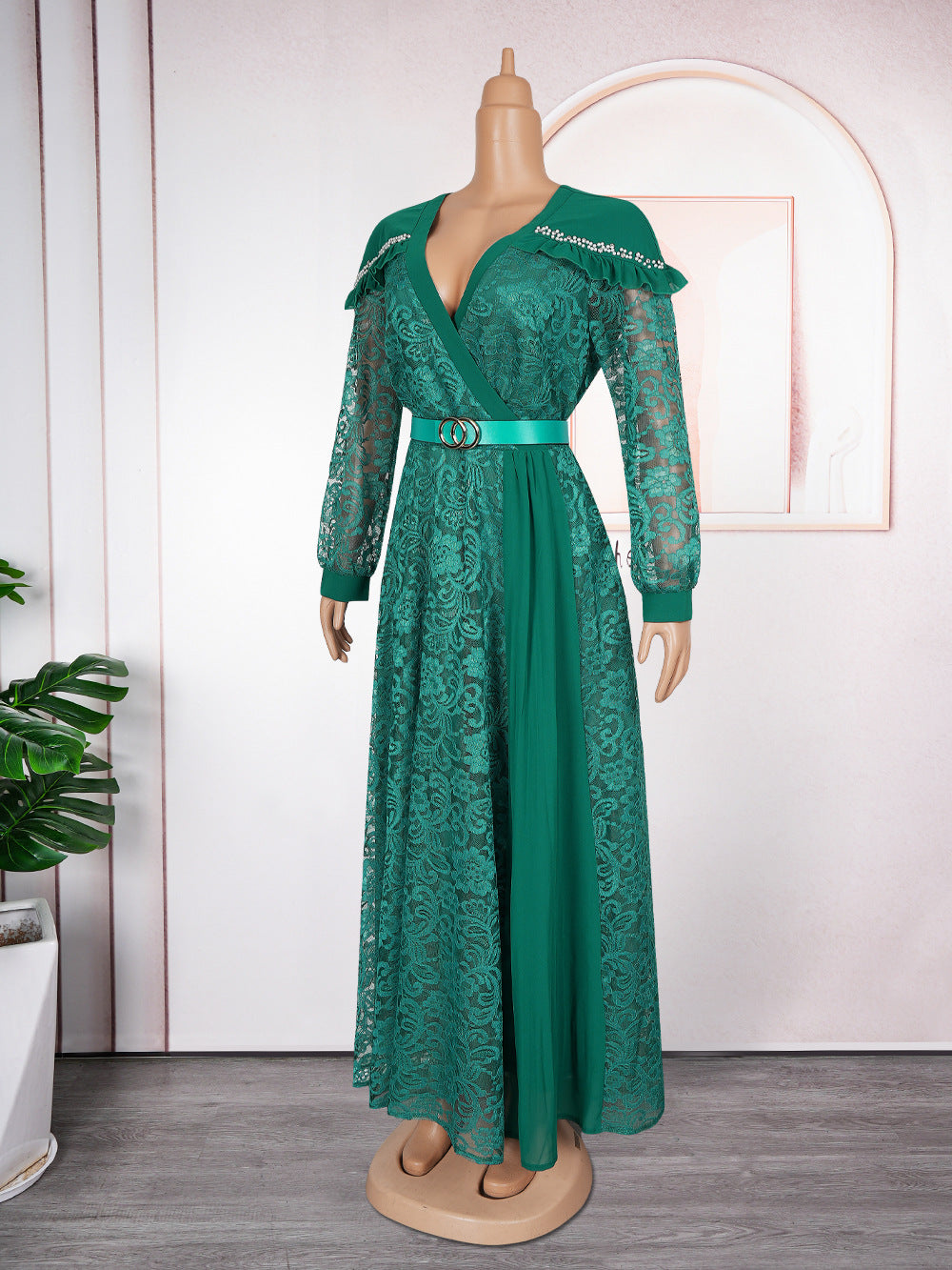 Lace Plus Size African Party Dresses for Women 2025