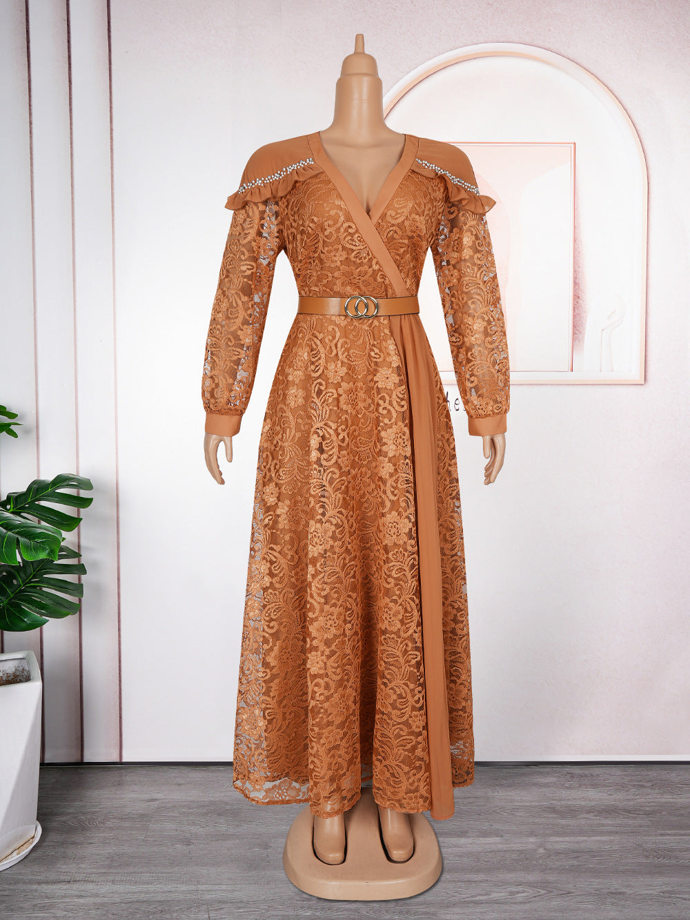 Lace Plus Size African Party Dresses for Women 2025