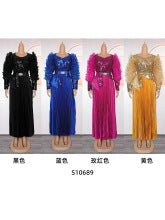 African Sequined Party Long Dresses for Women 2025