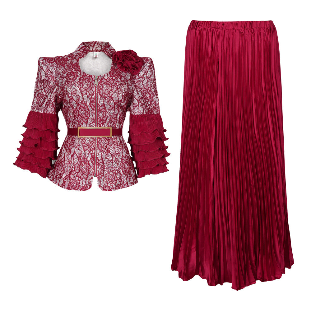 African Clothes for Women 2 PCS Sets Tops And Skirts Suits
